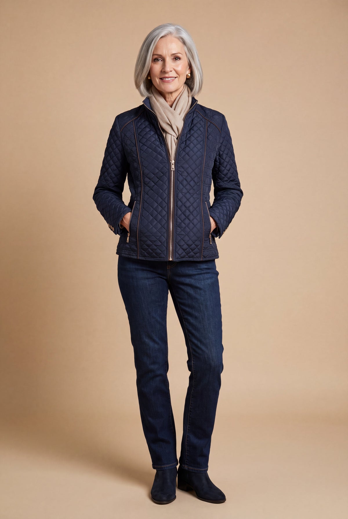Sawyer | Diamond Quilted Stand Collar Jacket