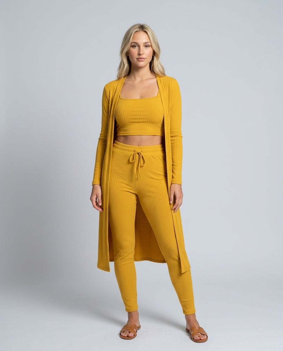 Arielle | Relaxed-Fit Knit Three-Piece Set