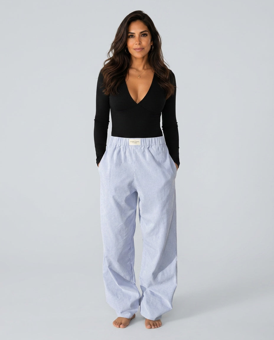 Darya | Wide-Leg Linen-Look Trousers