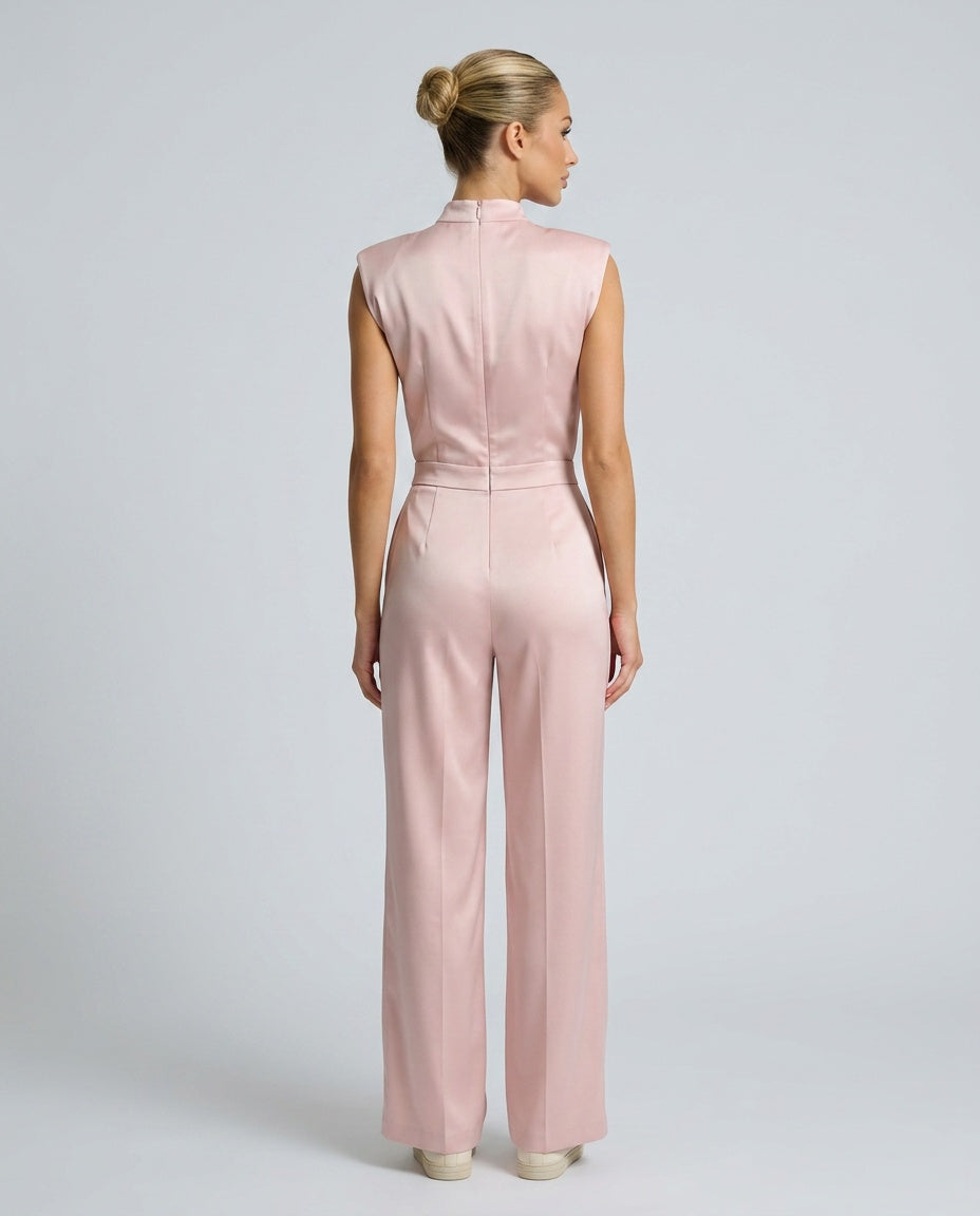 Brooke | Wide Leg Satin-Look Jumpsuit