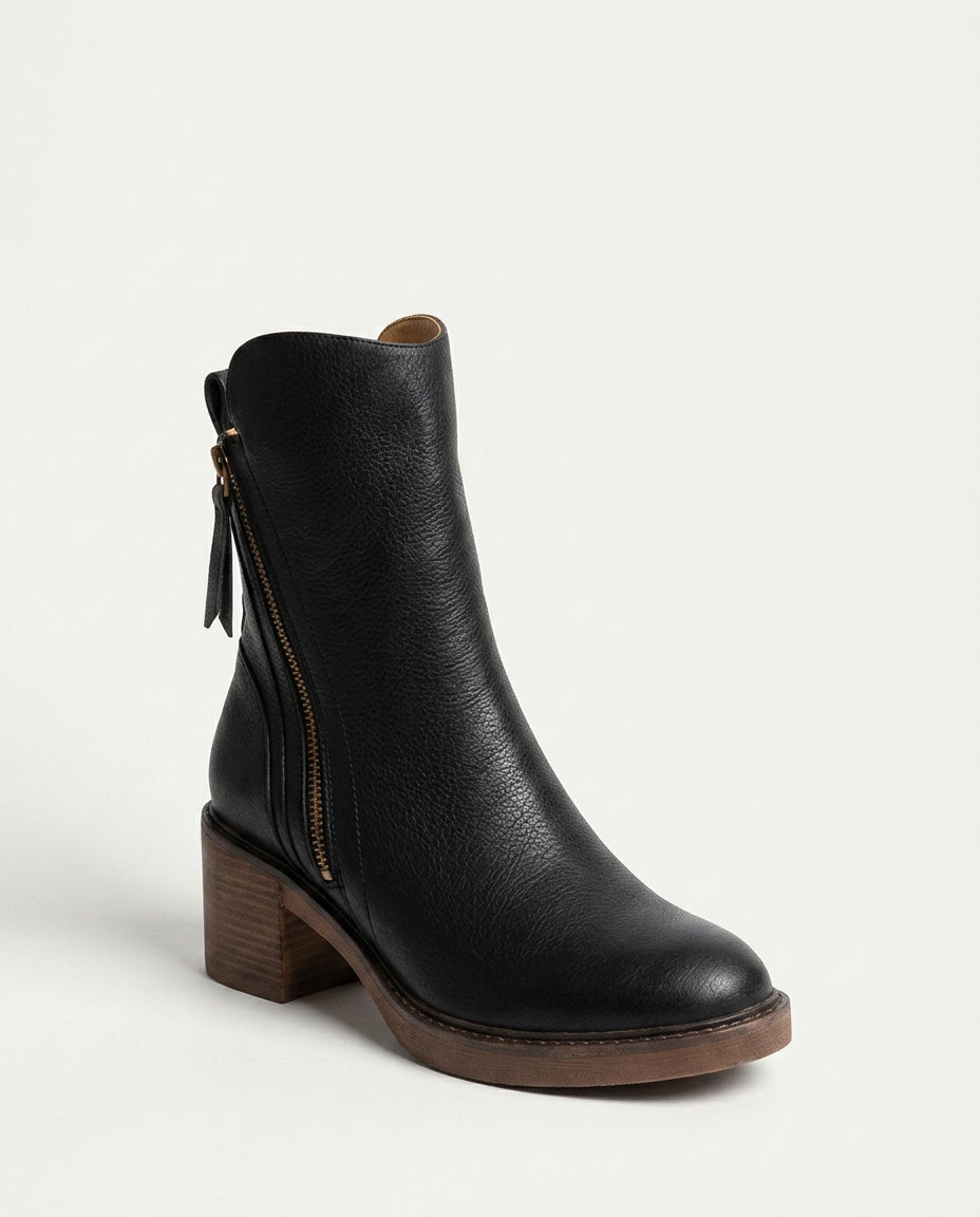 Bellora | Leather-Look Mid Calf Boots