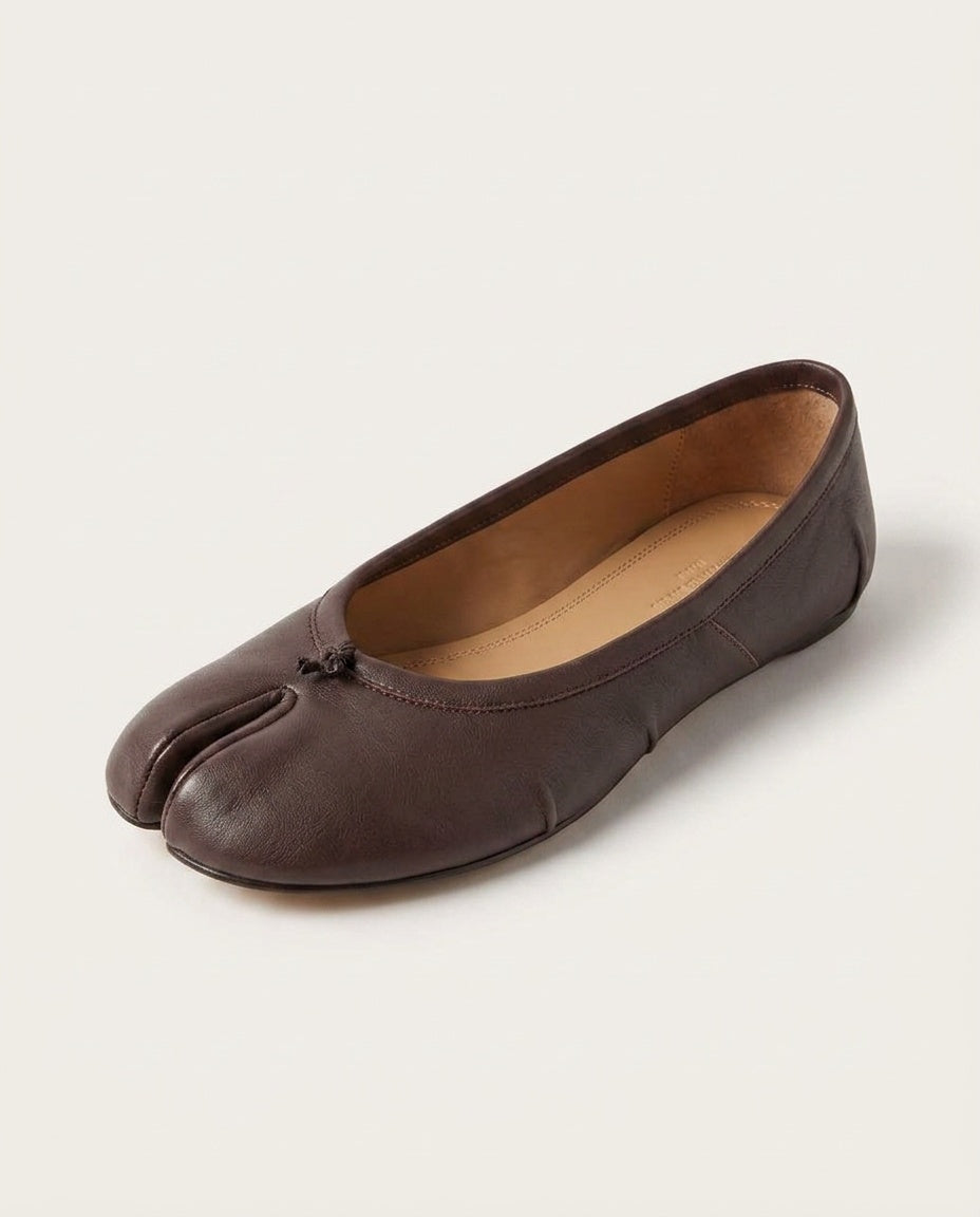 Anais | Split Toe Slip-On Flat Mules