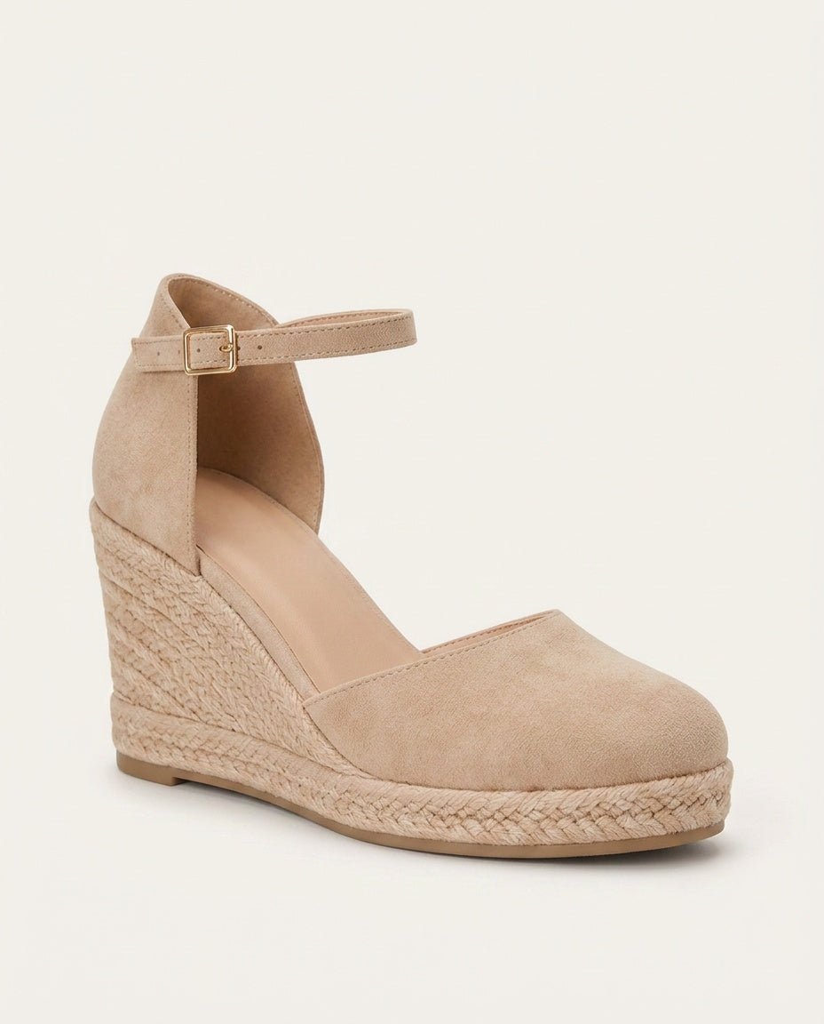 Valeria | Closed Toe Ankle Strap Wedge Sandals
