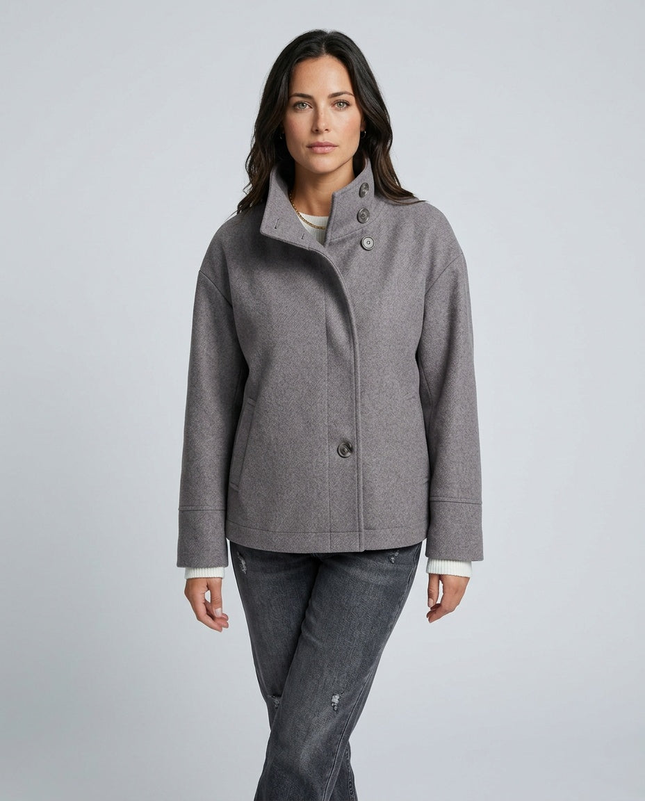 Salma | Classic Long Sleeve Button-Through Jacket
