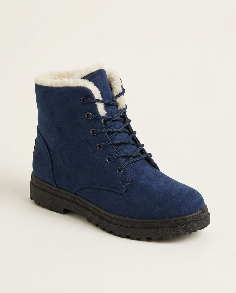 Elodie | Leather-Look Side Zip Ankle Boots