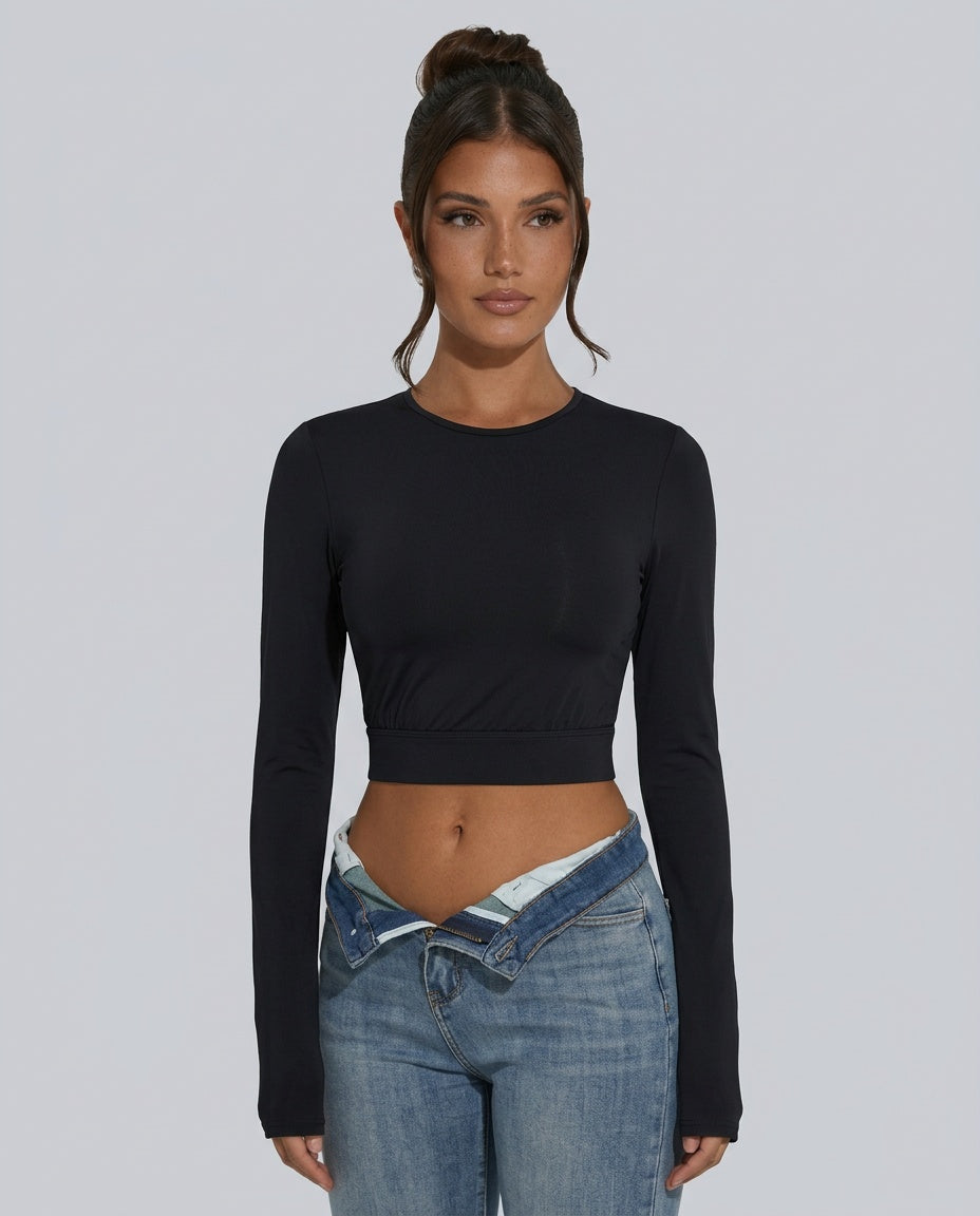 Harlow | Sleeveless Cropped Shaping Active Top