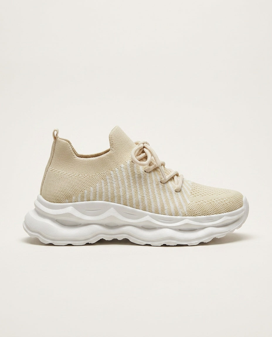Laura | Cushioned Sole Knit Sneakers