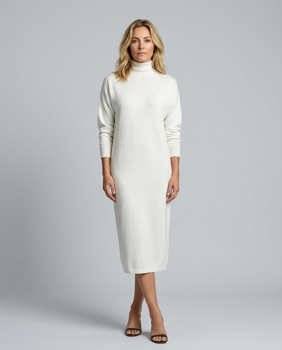 Harlow | Knit Turtleneck Midi, Relaxed Fit