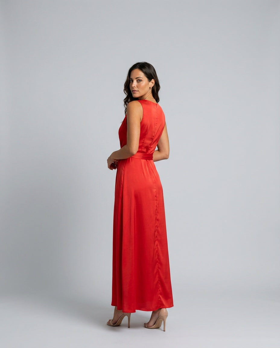 Céline | Sleeveless Wrap Maxi Dress