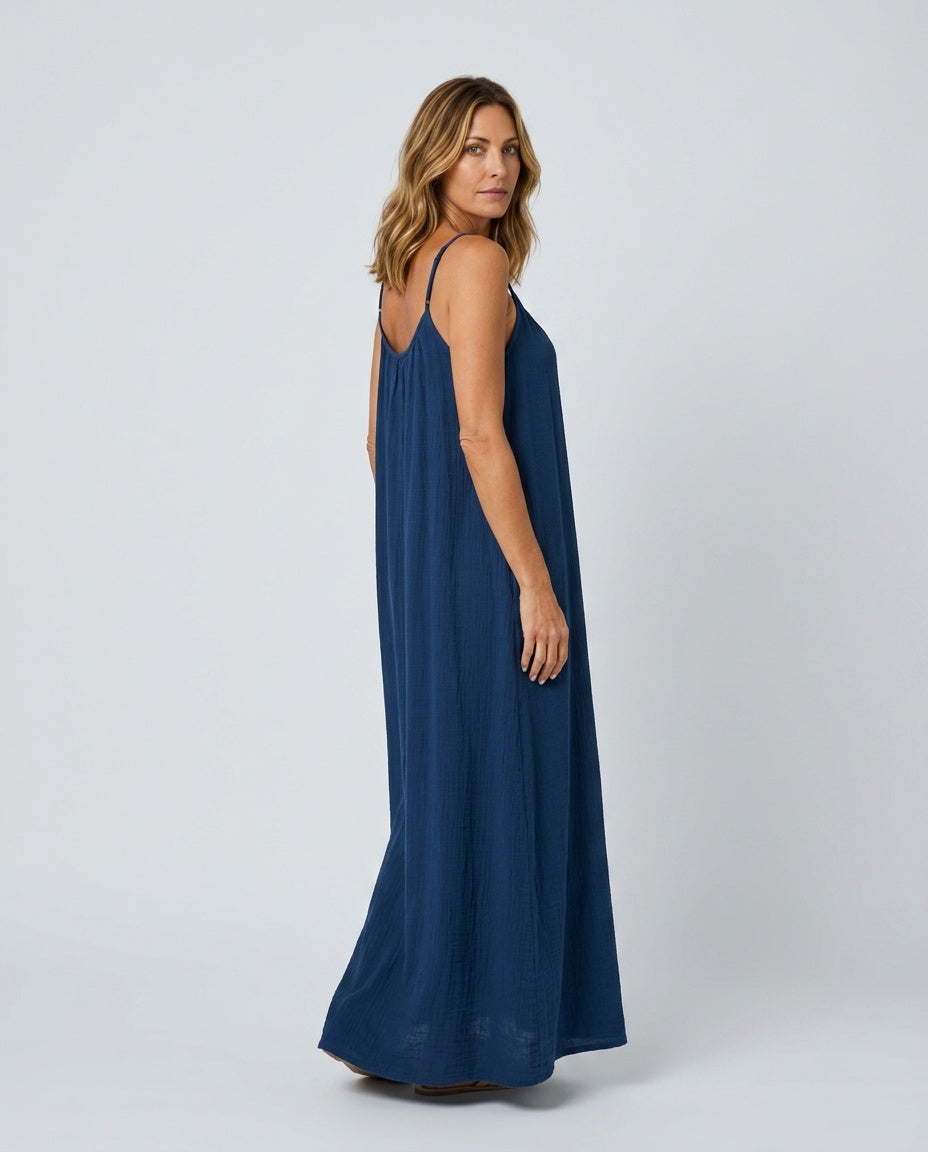 Isabela | Loose Fit Spaghetti Strap Maxi Dress