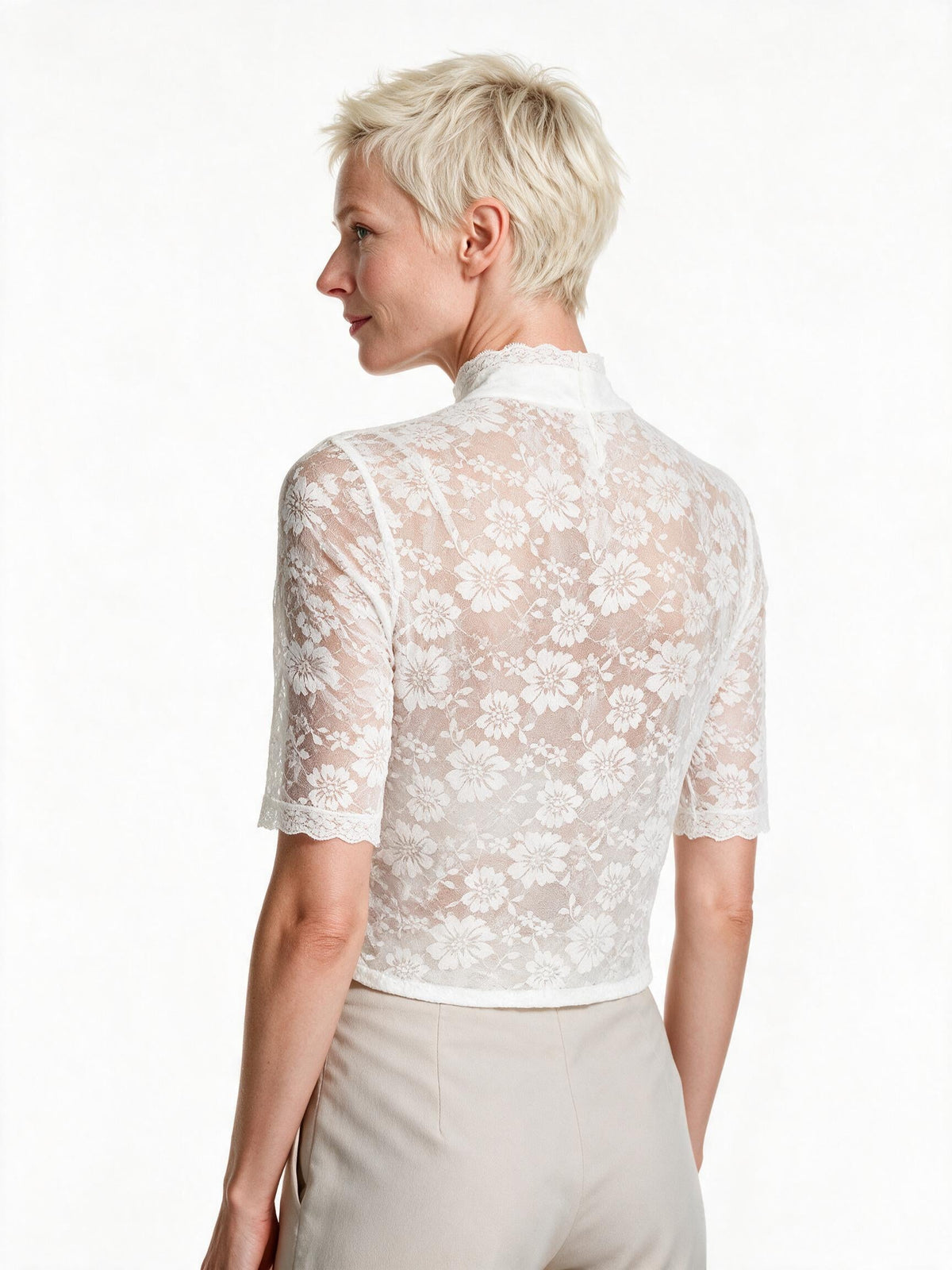 Hilde | Puff Sleeve High Neck Dirndl Blouse