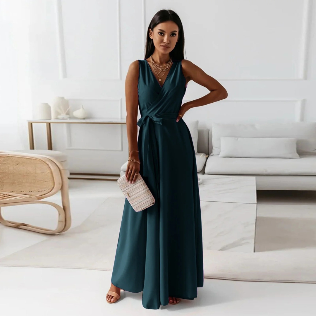 Céline | Sleeveless Wrap Maxi Dress