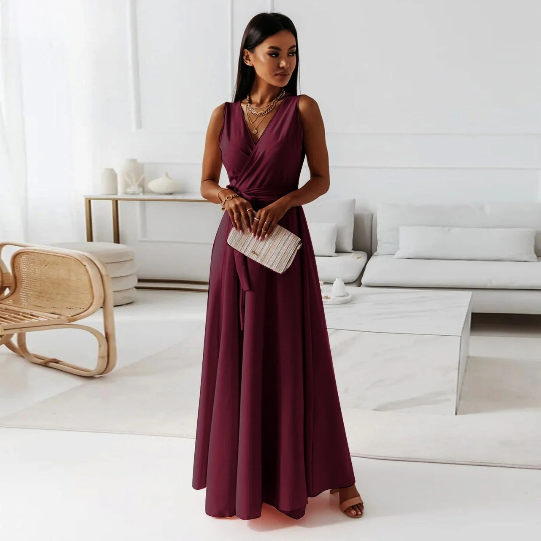 Céline | Sleeveless Wrap Maxi Dress