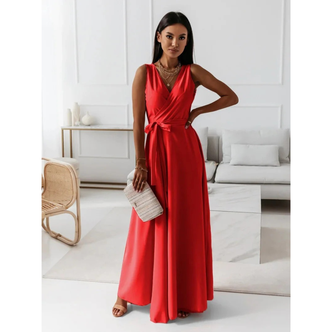 Céline | Sleeveless Wrap Maxi Dress