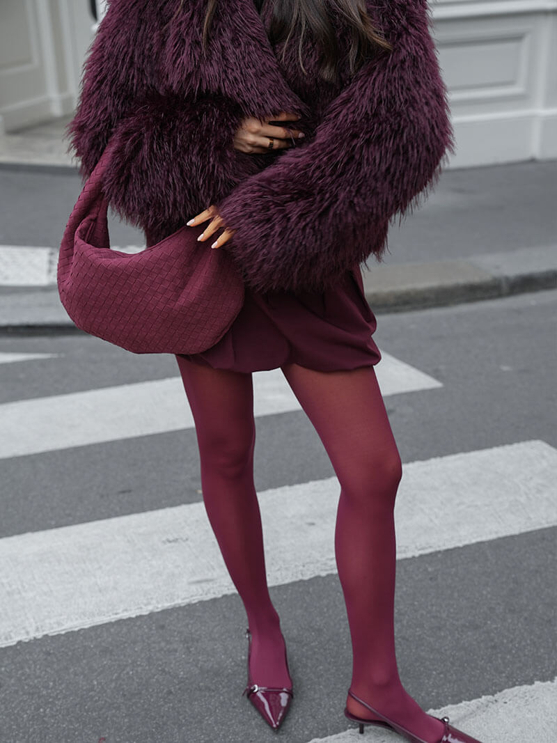 Woven Vegan Suede Knot Detail Bag