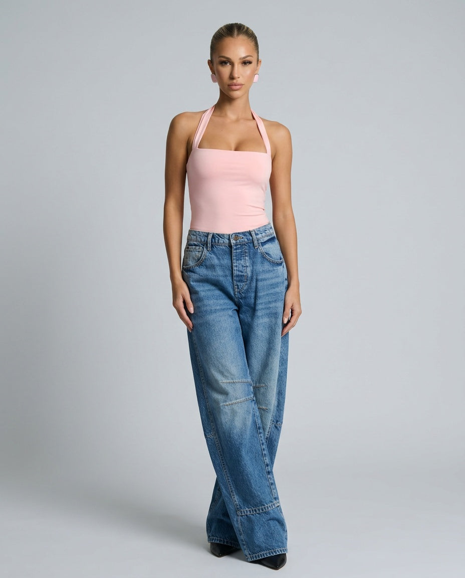 Elisa | High Waist Barrel Leg Jeans