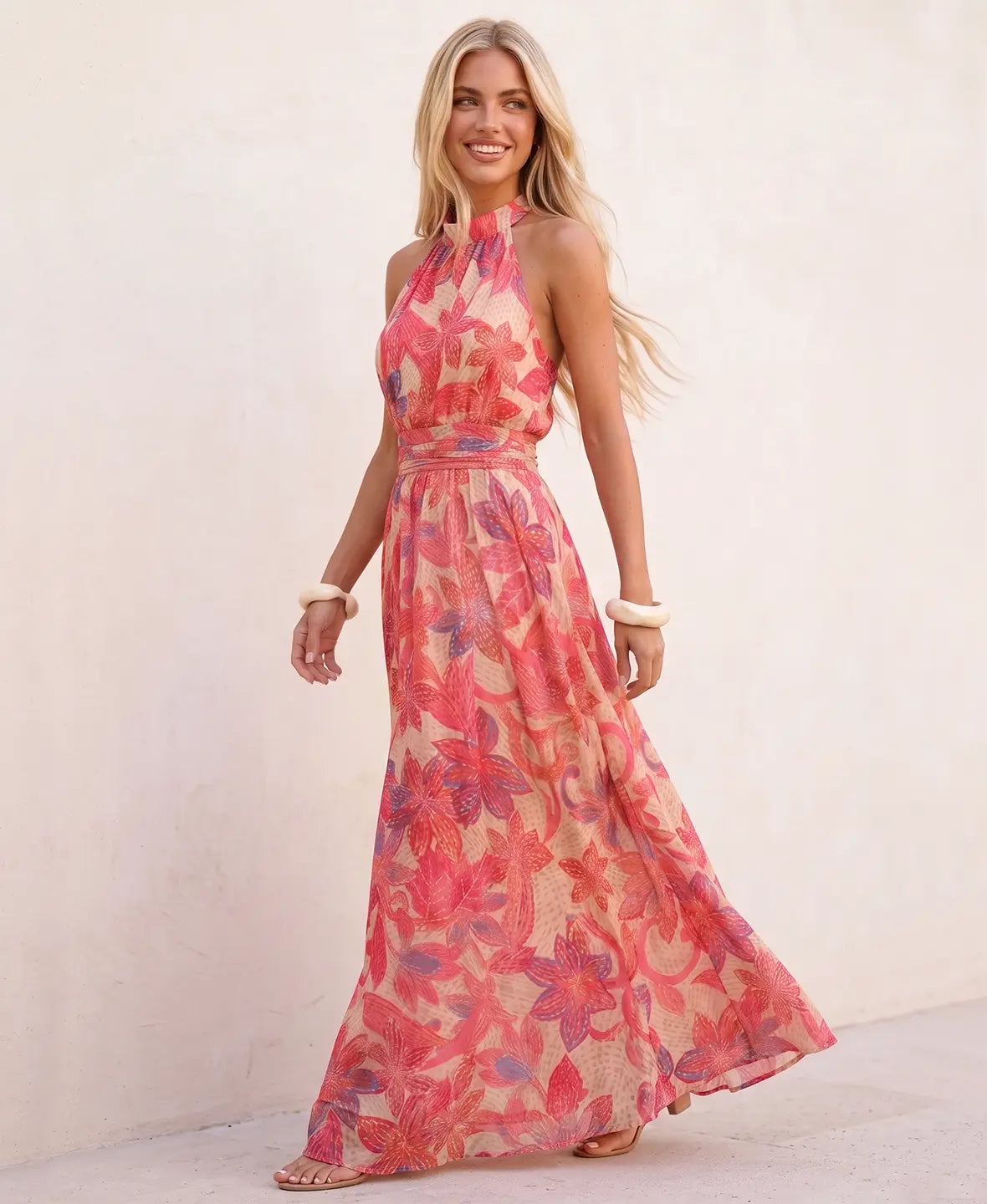 Blair | Tropical Print Summer Maxi Dress