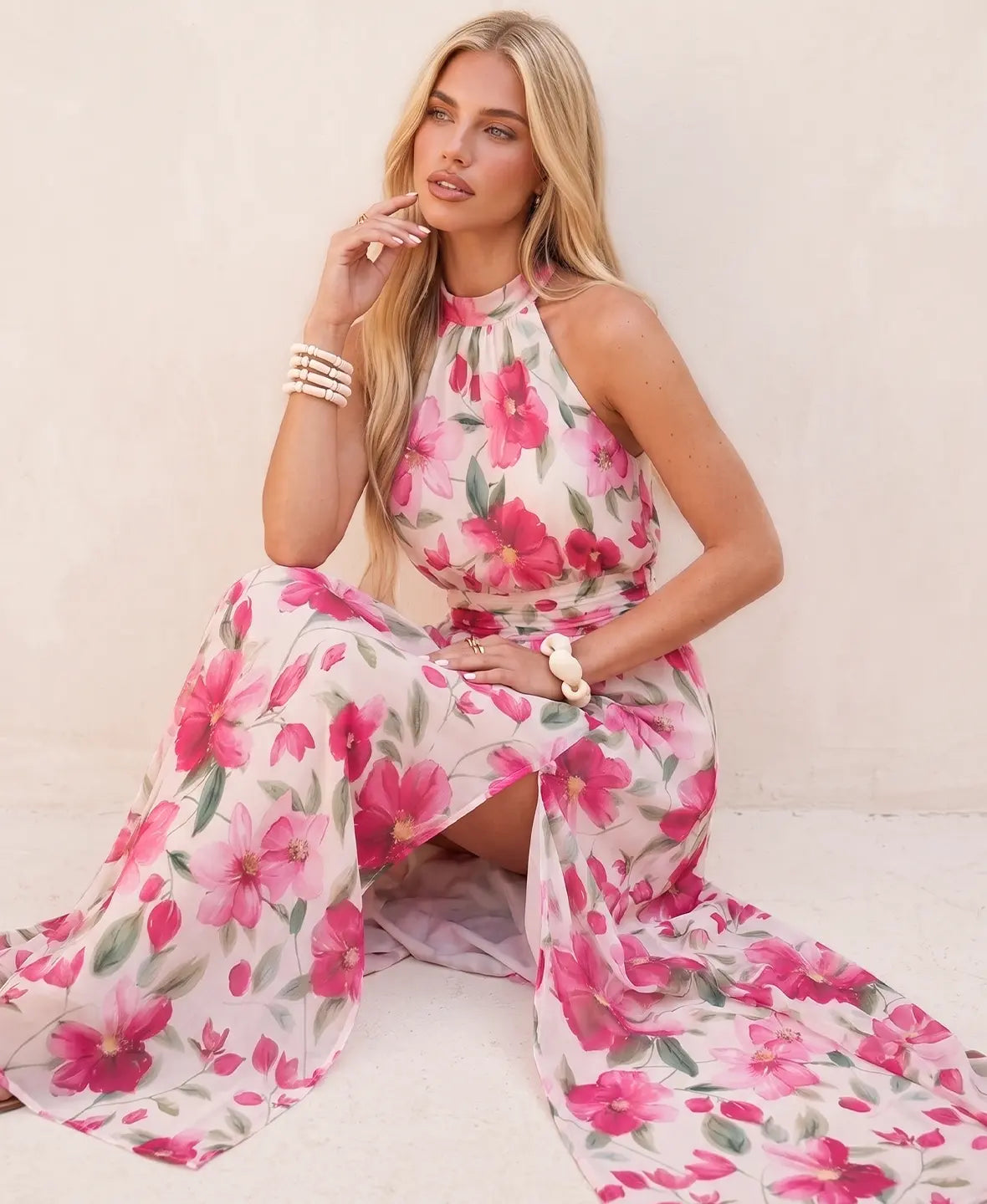 Blair | Tropical Print Summer Maxi Dress