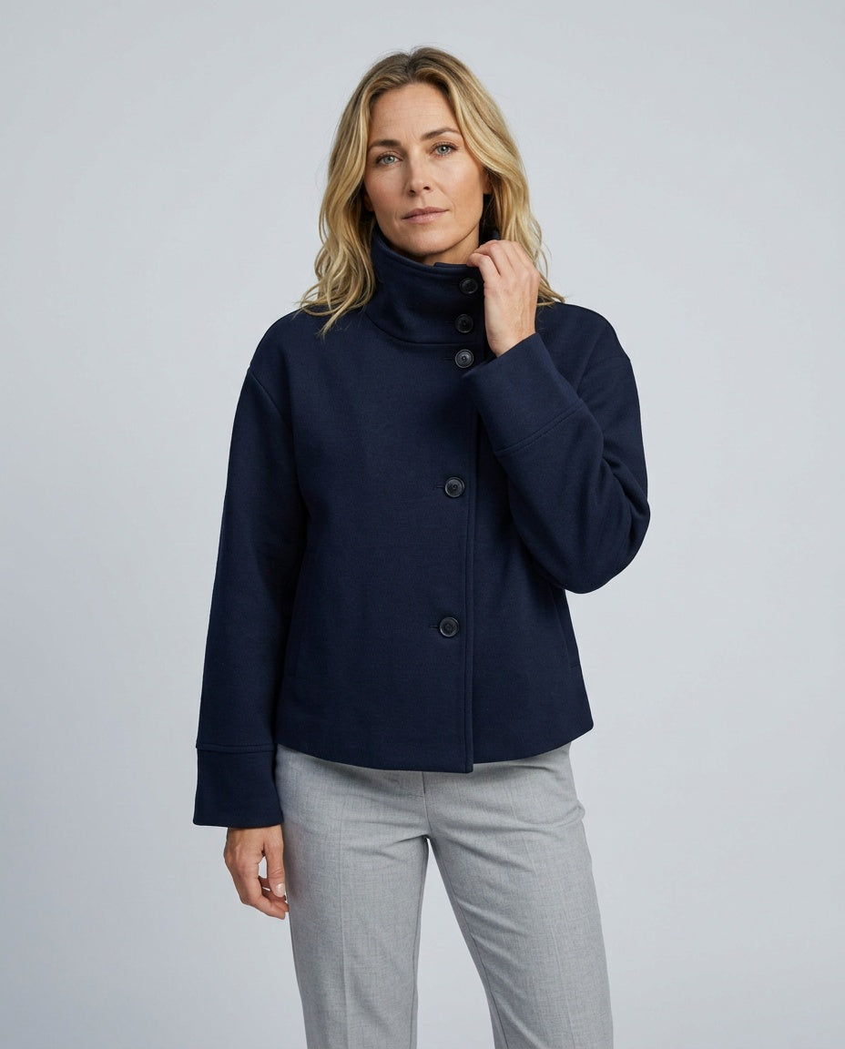 Salma | Classic Long Sleeve Button-Through Jacket