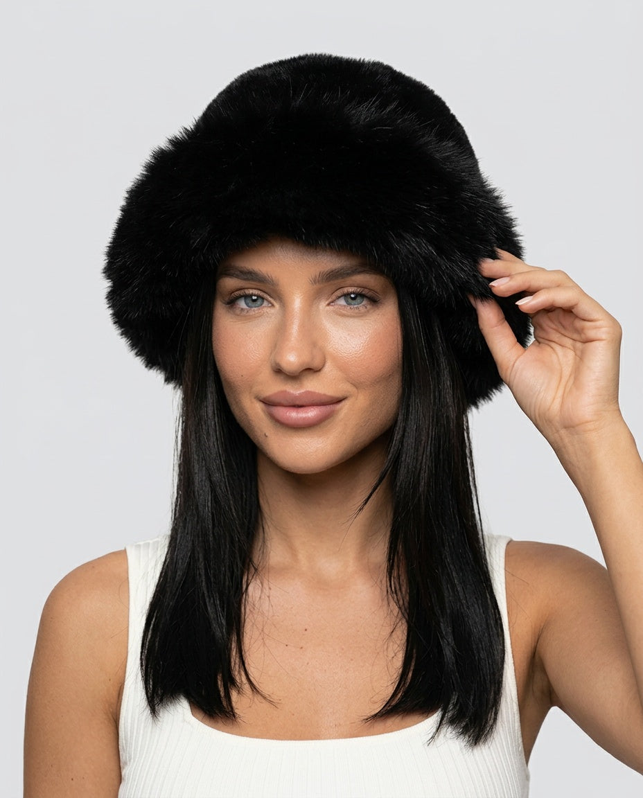 Windproof Faux Fur Beanie with Ear Coverage
