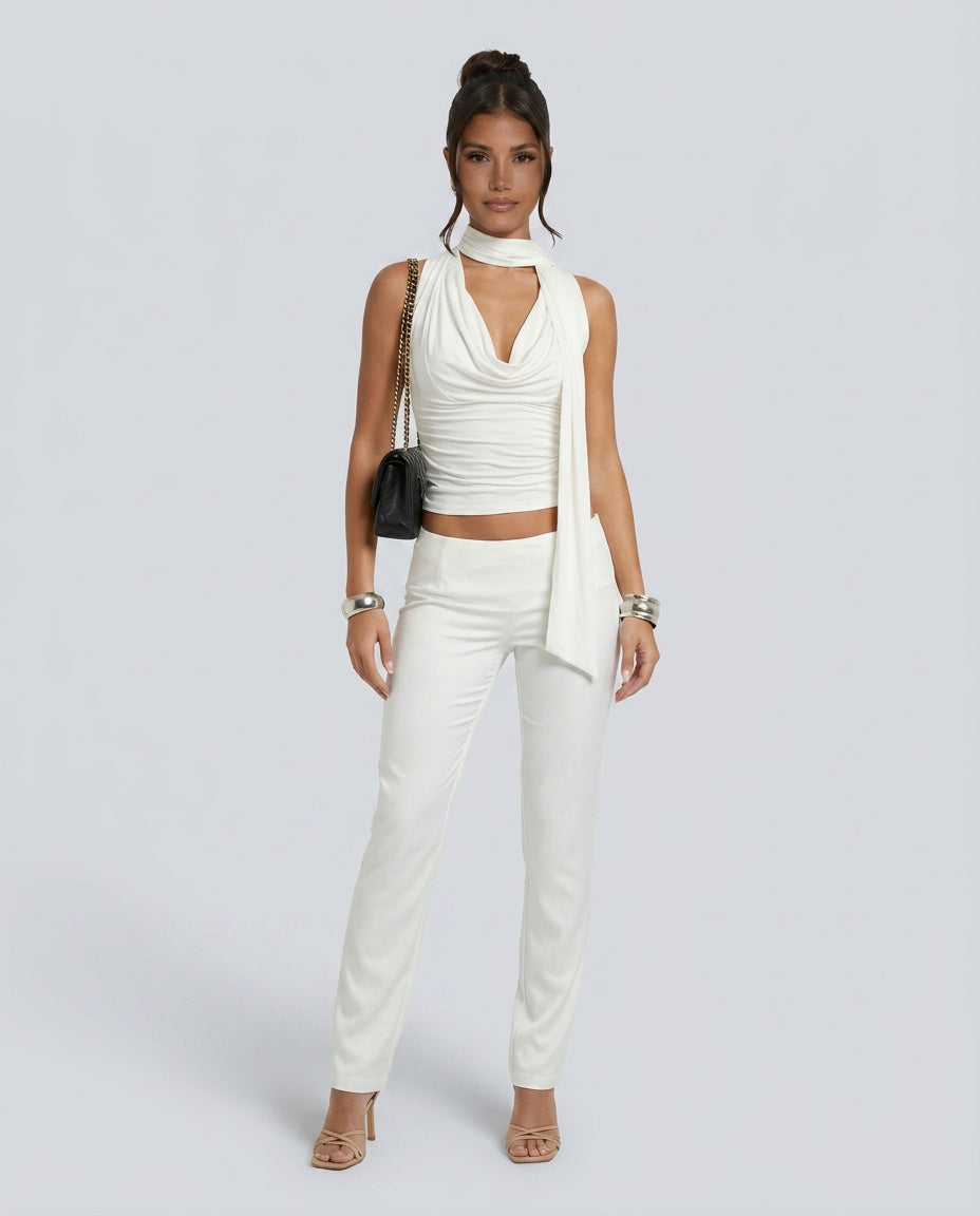 Anais | Cropped Ribbon Detail Camisole Top
