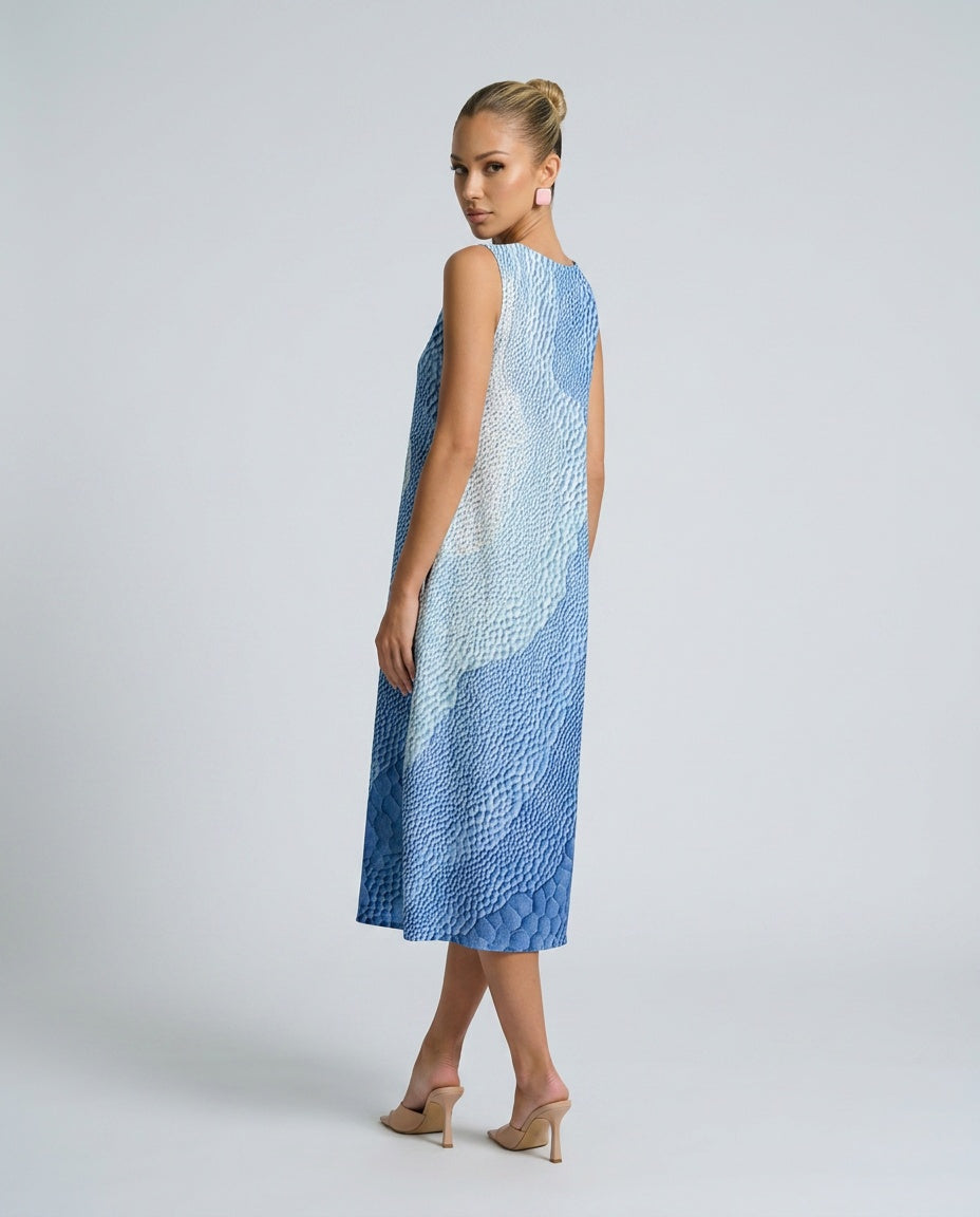 Sienna | Check Print Linen-Blend Midi Dress