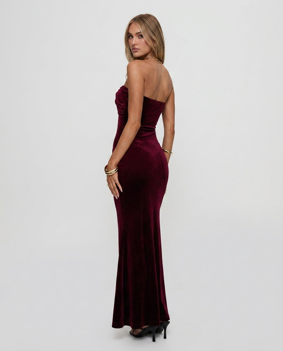 Cosima | Strapless Ruched Waist Maxi Dress