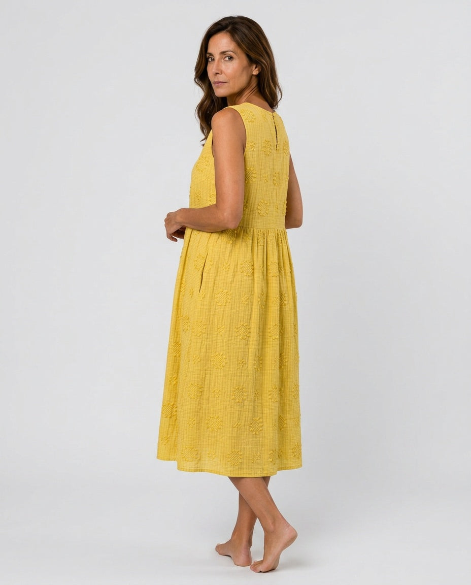 Dotty | Polka Dot Cotton-Blend Midi Dress
