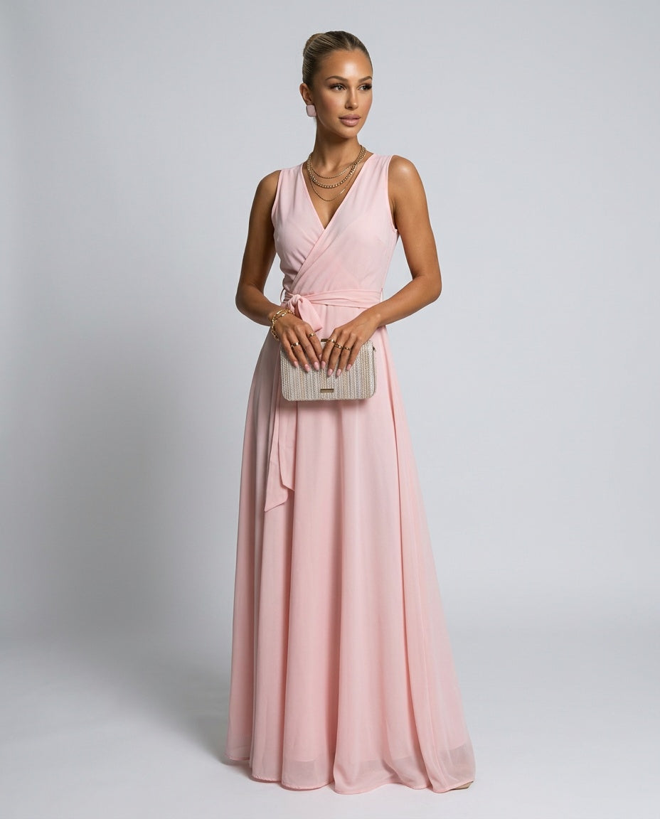 Céline | Sleeveless Wrap Maxi Dress