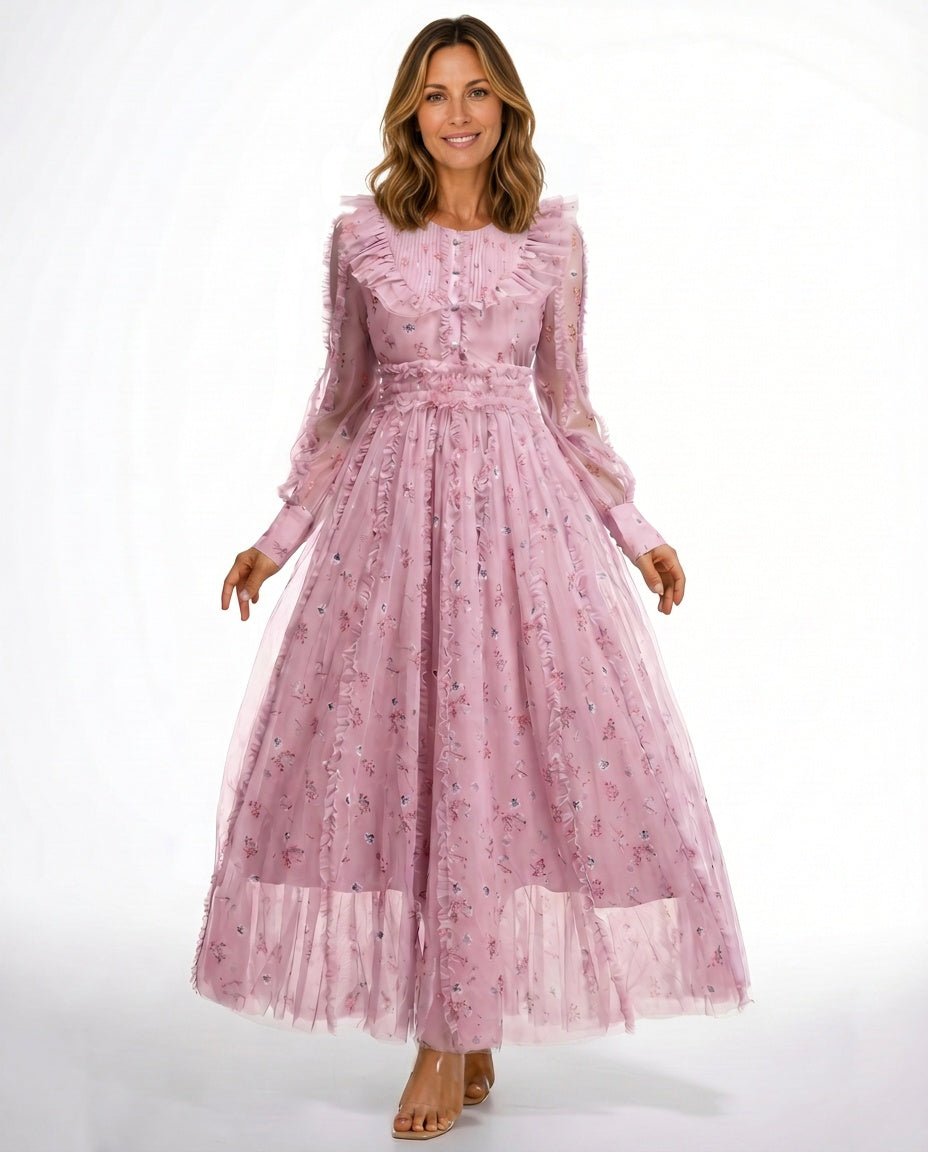 Aurelia | Floral Ruffle Maxi Dress