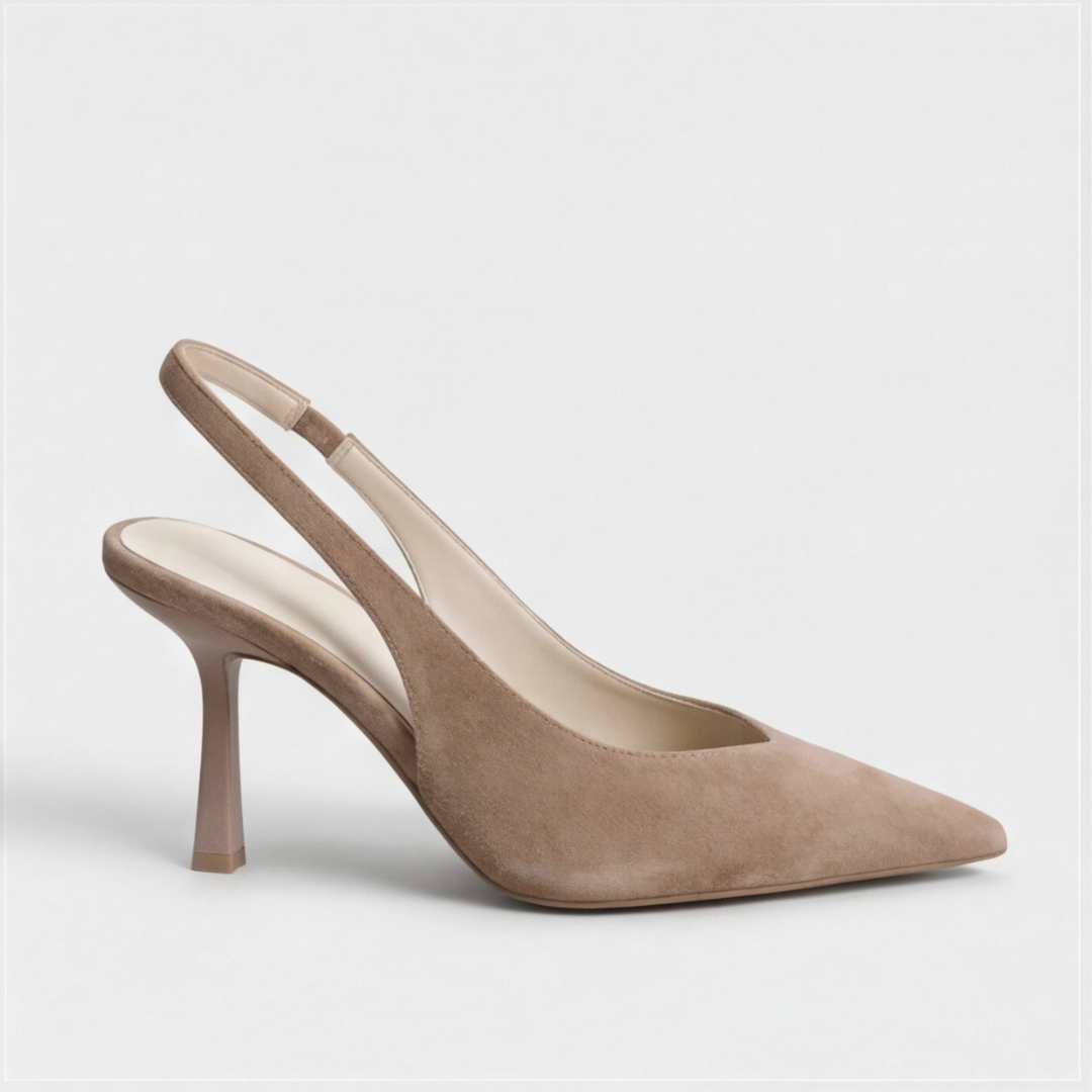 Sienna | Leopard Print Pointed Toe Slingback Block Heels