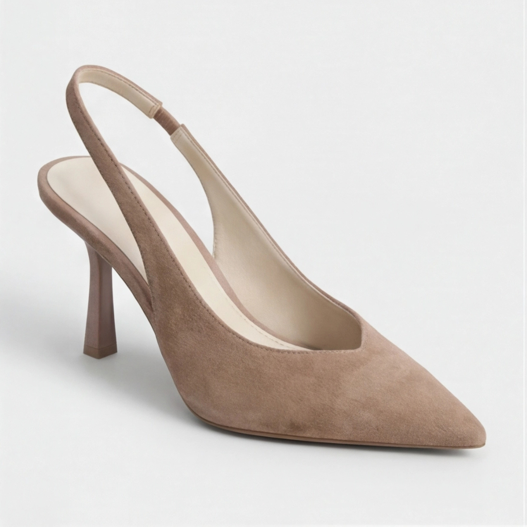 Sienna | Leopard Print Pointed Toe Slingback Block Heels