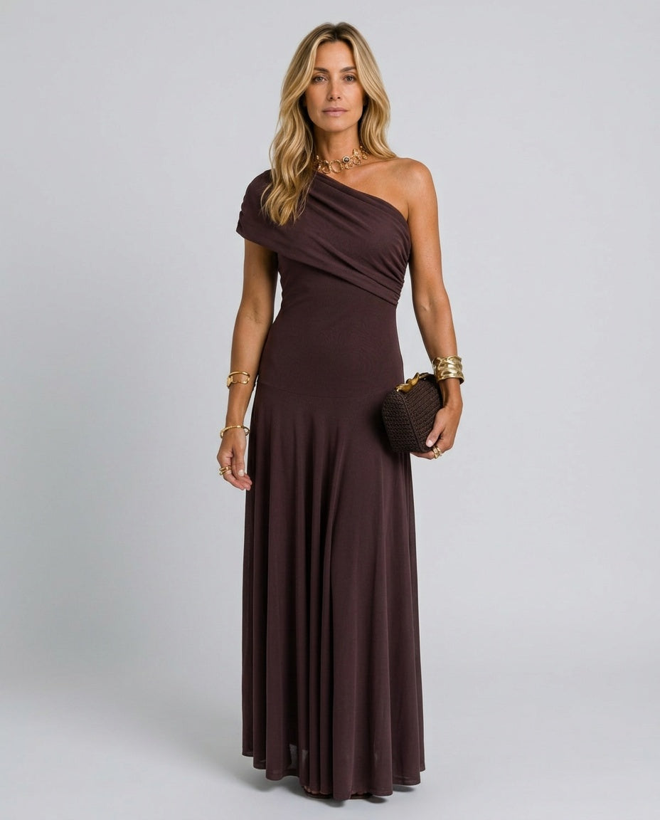 Vanya | Off-Shoulder Ruched Maxi Dress