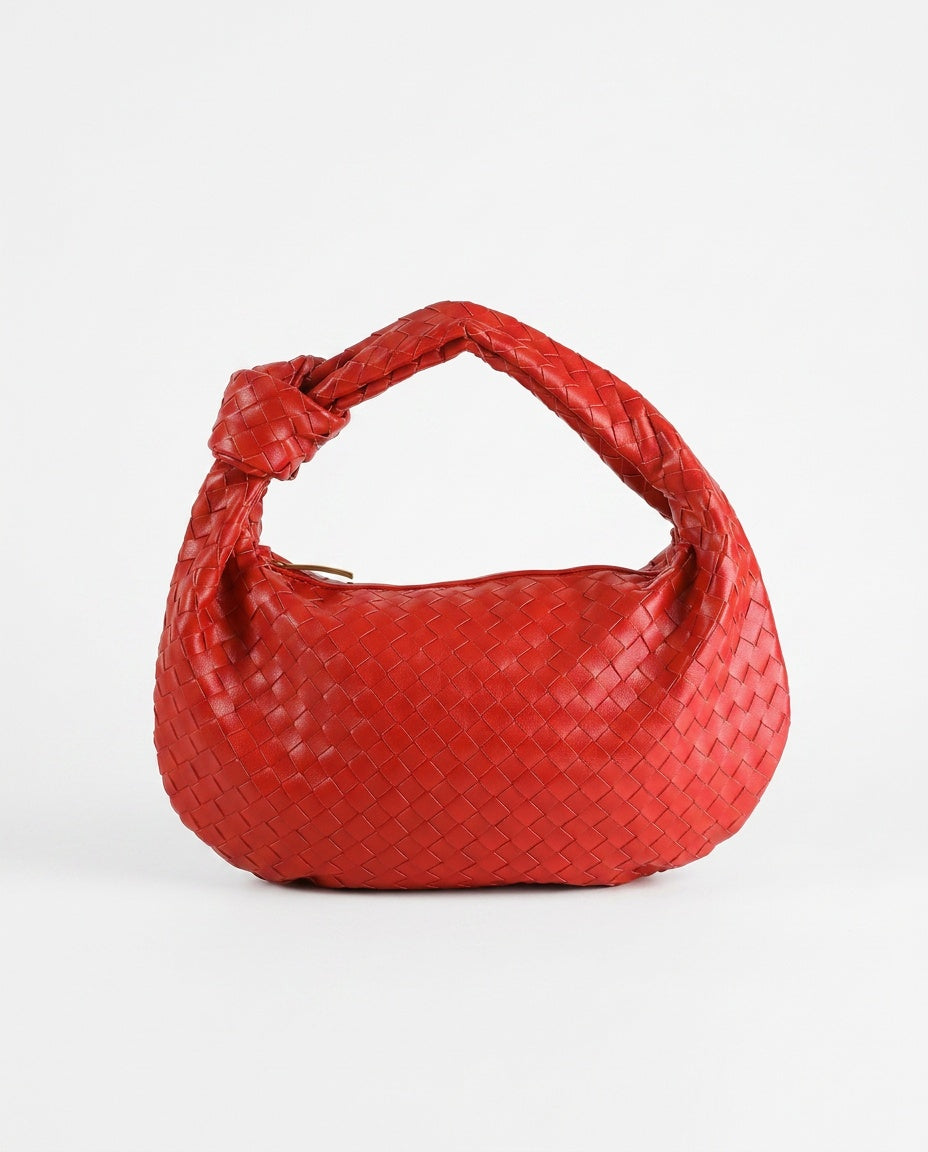 Hand-Woven Structured Shoulder Bag