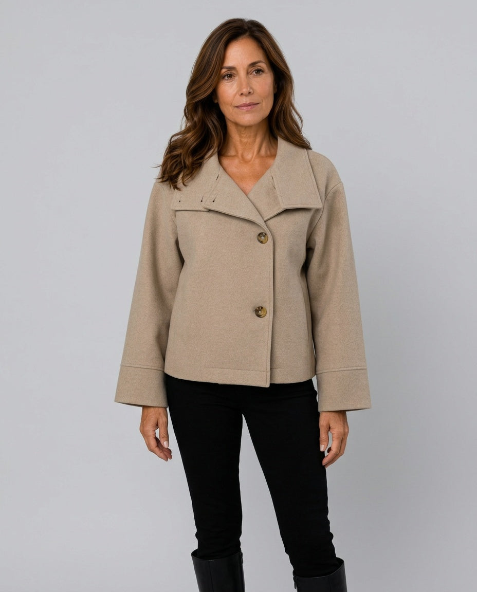 Salma | Classic Long Sleeve Button-Through Jacket