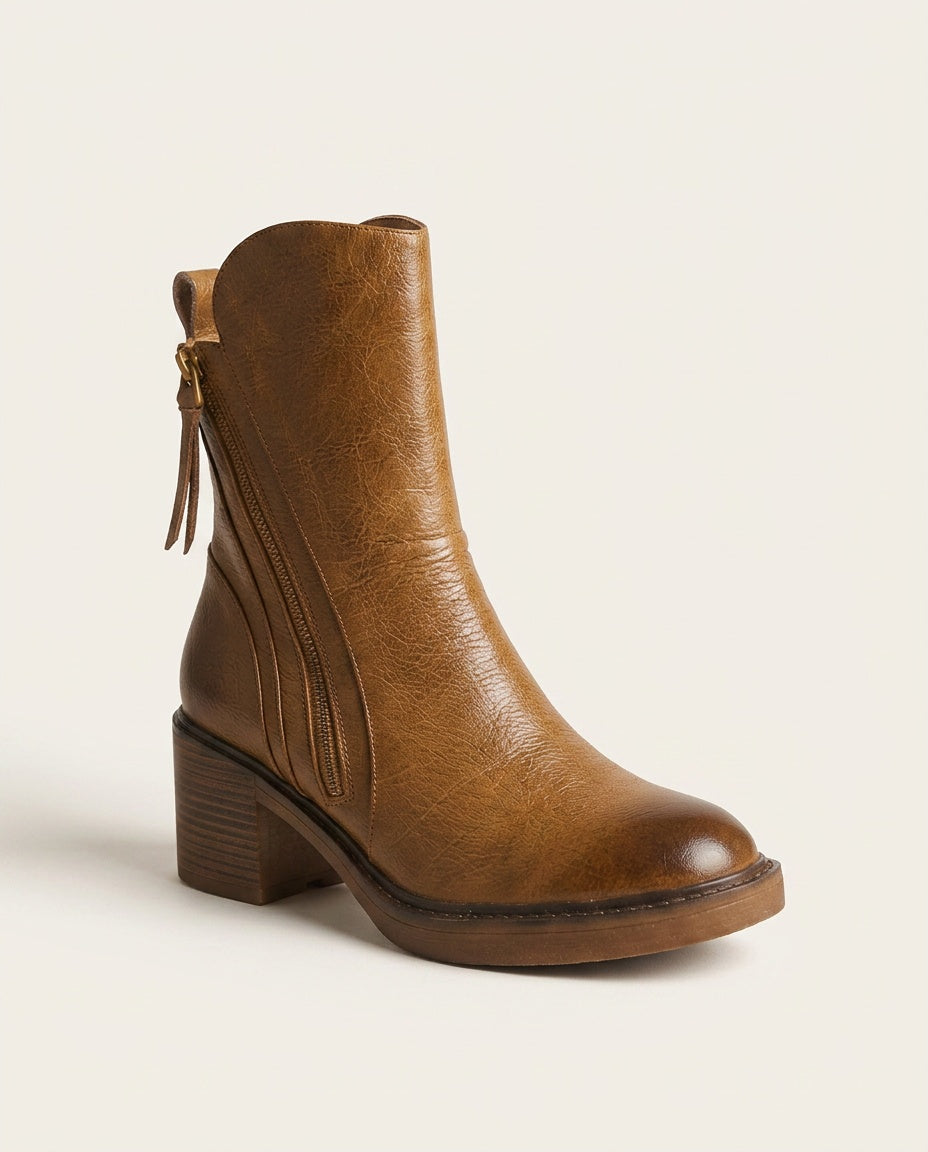 Bellora | Leather-Look Mid Calf Boots