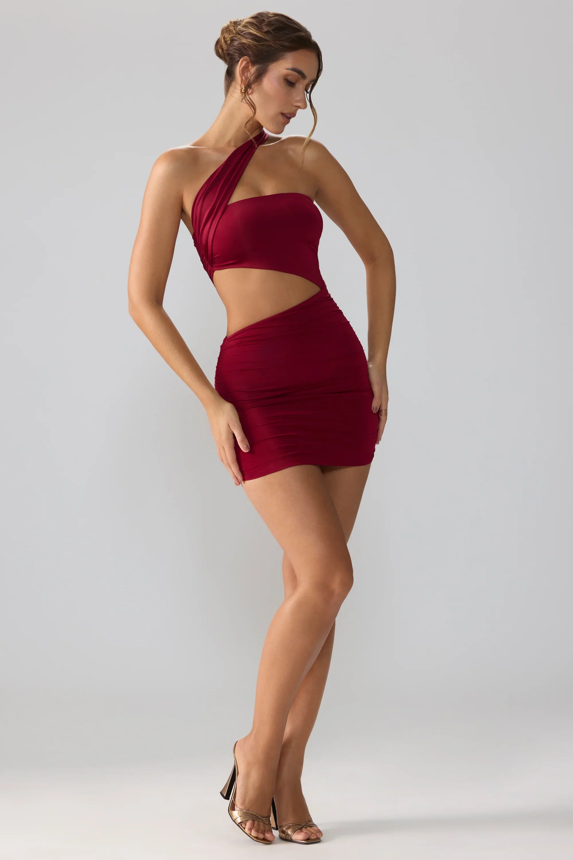 Odette | Ruched Cut-Out Mini Dress