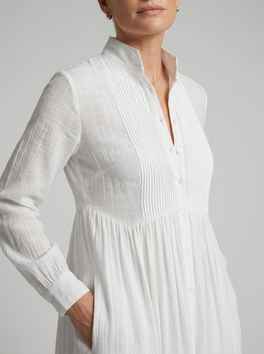 Hazel | Long Sleeve Button Front Maxi Dress