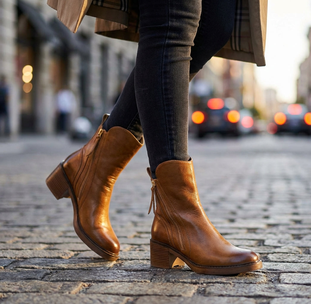 Bellora | Leather-Look Mid Calf Boots