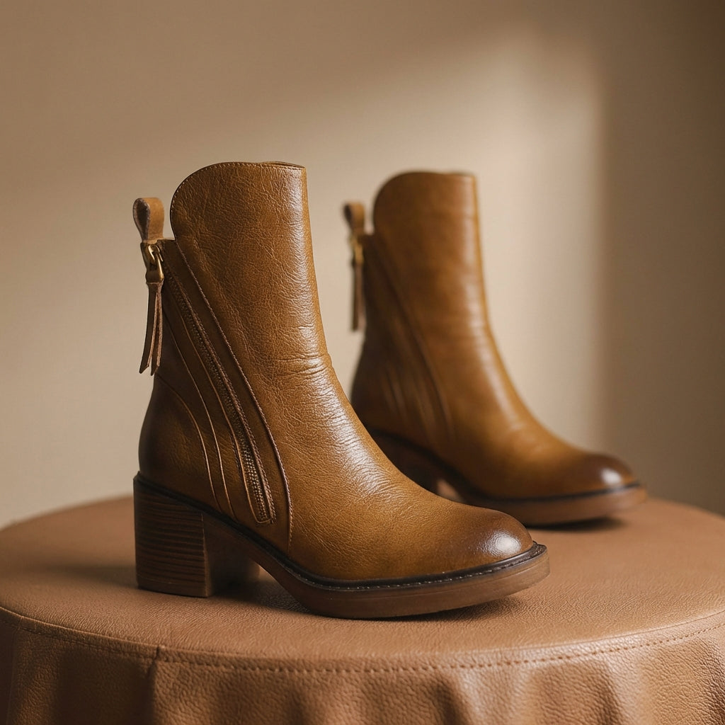 Bellora | Leather-Look Mid Calf Boots