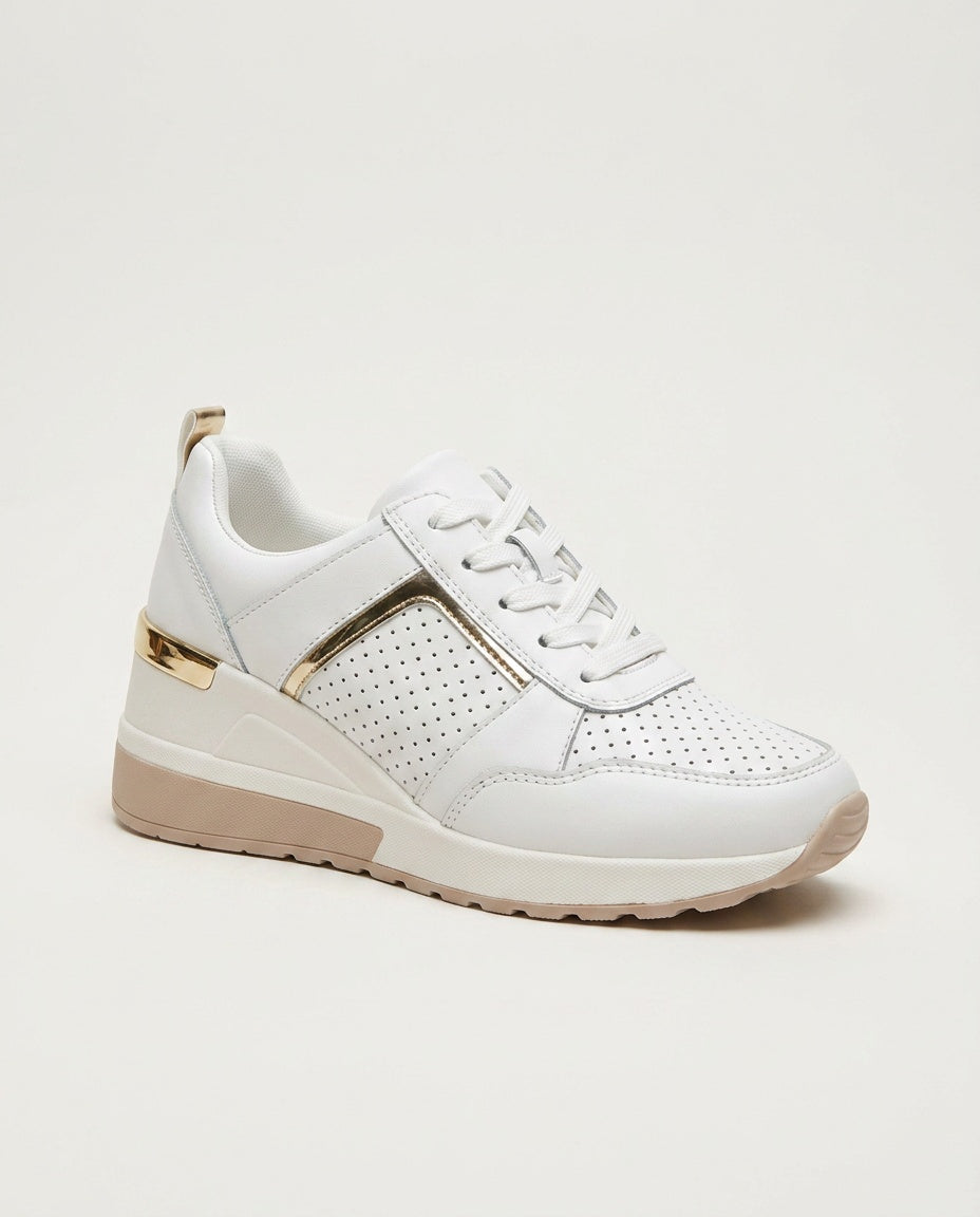 Vivienne | Lace-Up Cushioned Platform Sneakers