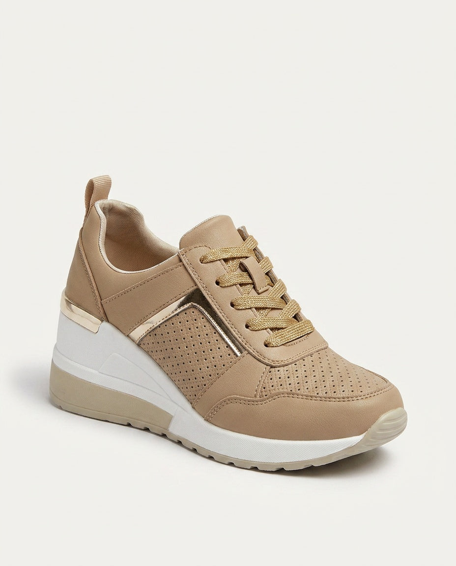 Vivienne | Lace-Up Cushioned Platform Sneakers