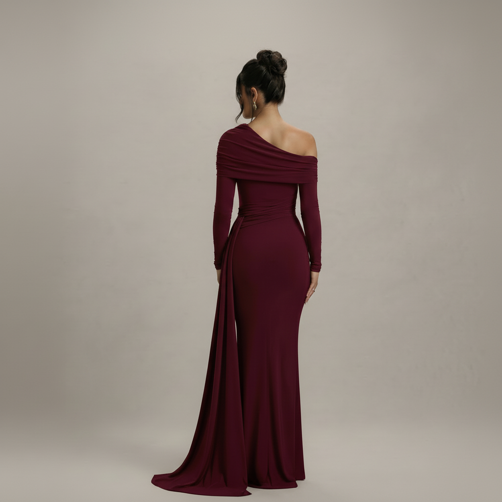 Sloane | One-Shoulder Stretch Maxi Dress