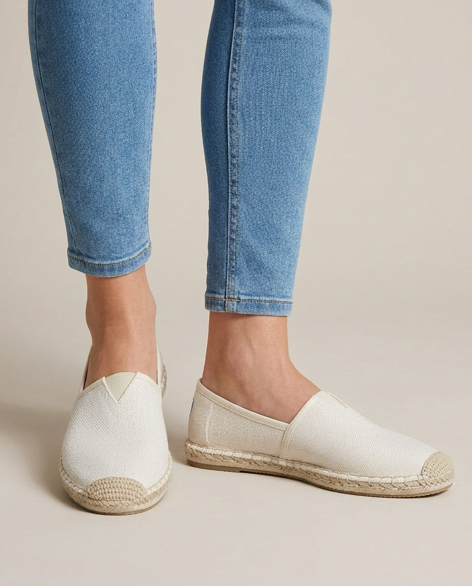 Nina | Flat Slip-On Canvas Espadrilles