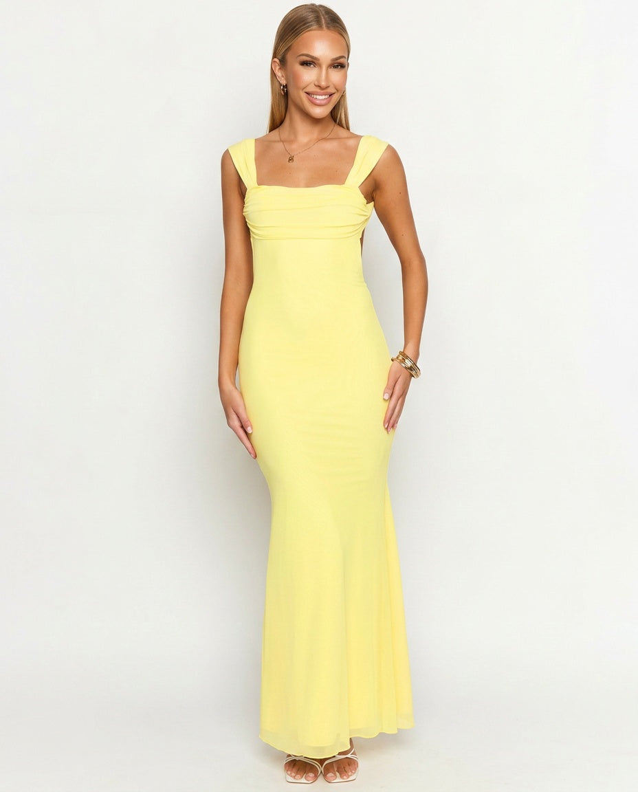Fleur | Floral Mesh Maxi Dress