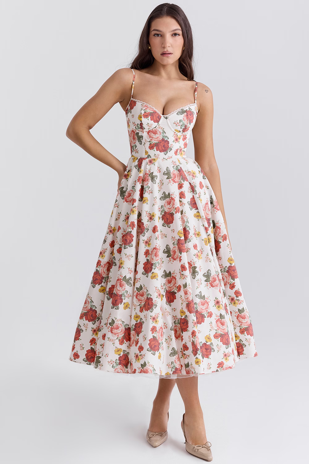 Amara | A-Line Satin-Look Evening Maxi Dress