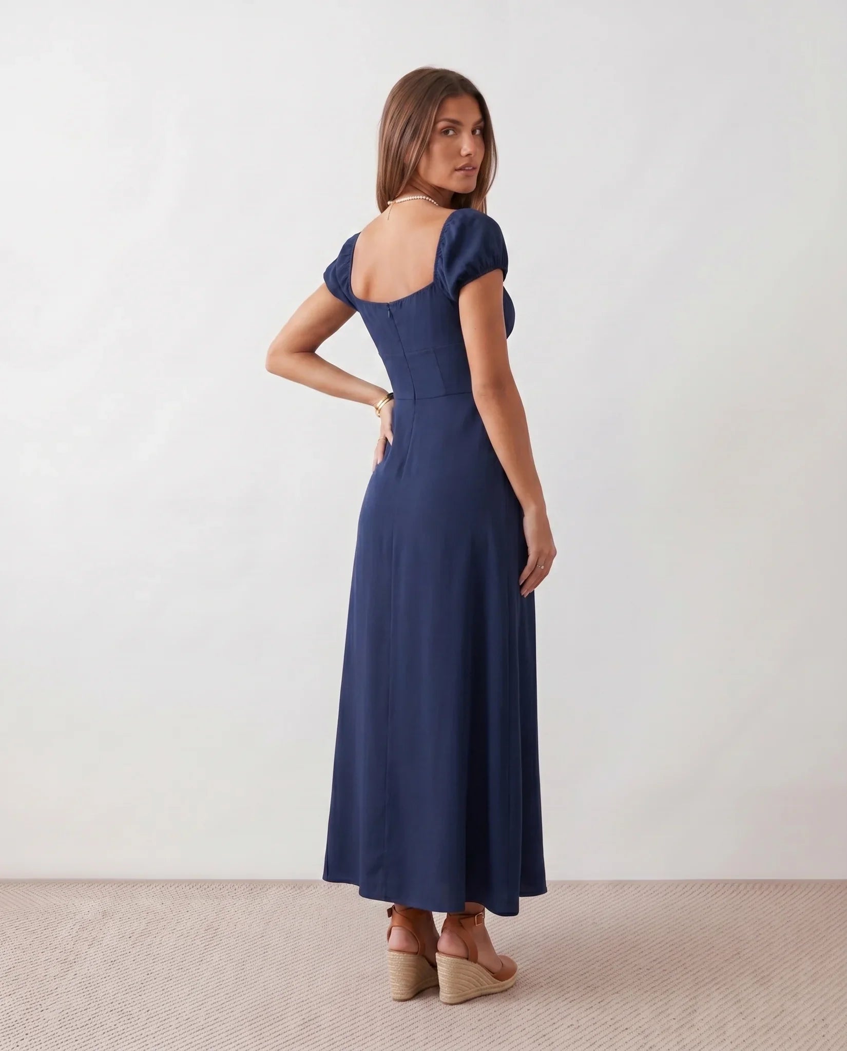 Halle | Sweetheart Low Back Maxi Dress