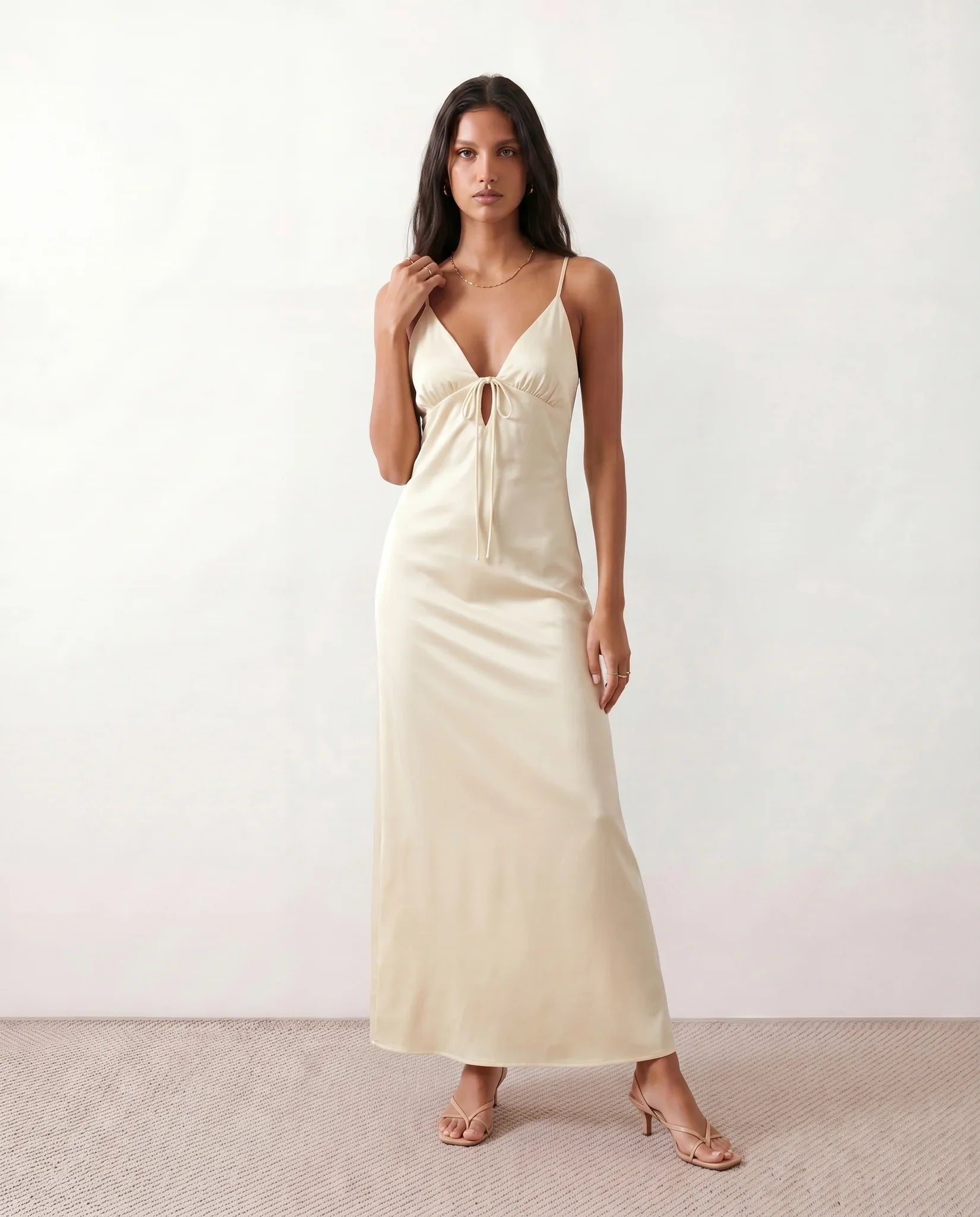 Serafine | Satin-Look Slip Maxi Dress