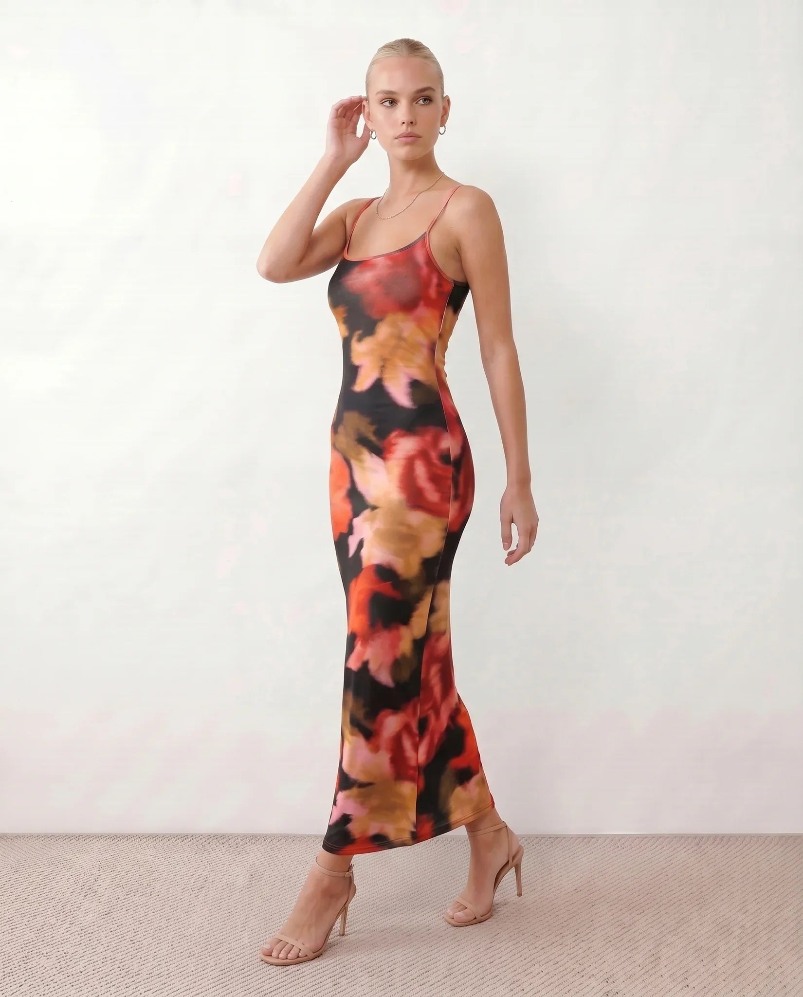 Liana | Spaghetti Strap Low Back Maxi Dress