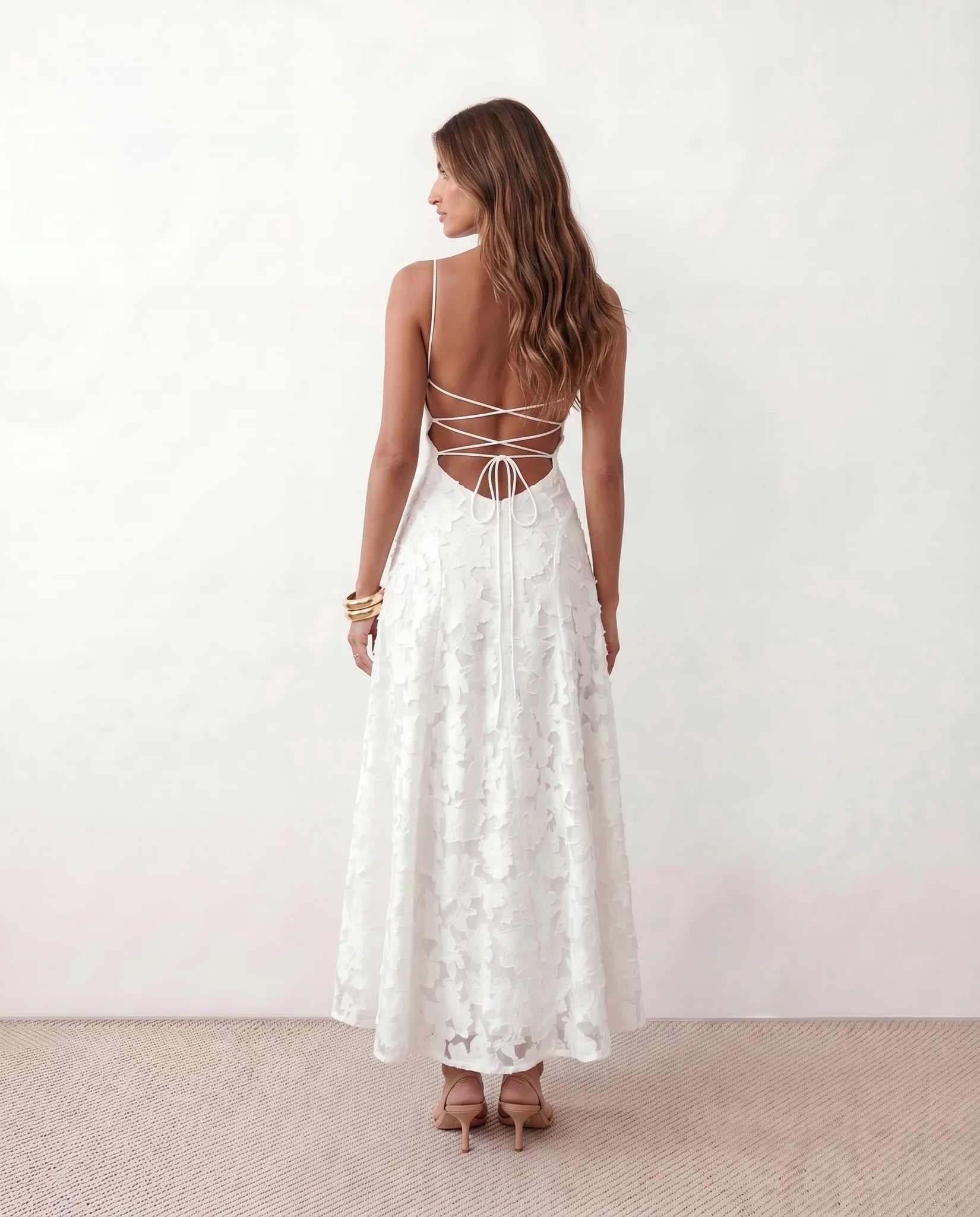 Liv | Mermaid Spaghetti Strap Wedding Guest Maxi Dress
